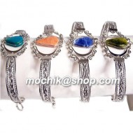 100 Beautiful  Peruvian Stone Bracelets Handmade with Alpaca Silver