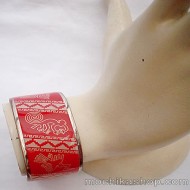 24 Pretty Alpaca Silver Resined Bracelets, Nazca Design