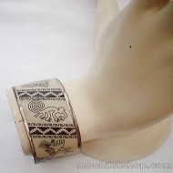06 Beautiful Peruvian Resined Bracelets Handmade Alpaca Silver