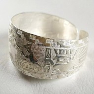 24 Wholesale  Pretty Inca Silver Plated Cuff Bracelets