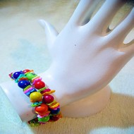 06 Peruvian  Acai Bracelets with Colorful Small Seashells
