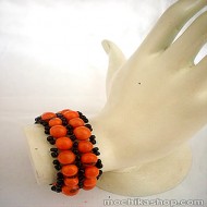 50  Wholesale Acai Seeds Cuff Stretch Bracelets with Mostacilla Beads