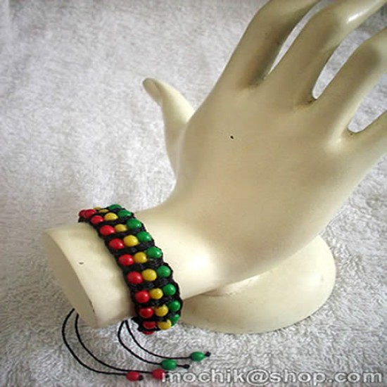 06  Beautiful Achira  Seeds Woven Colorful Bracelets