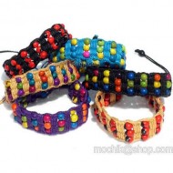 06  Beautiful Achira  Seeds Woven Colorful Bracelets