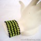 06 Pretty Achira Seeds Cuff Bracelets, Colorful Design