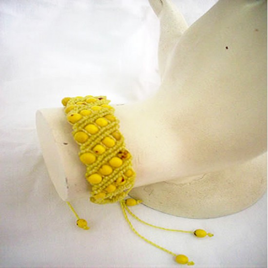 06 Beautiful Achira Seeds Bracelets ,Tribal Design