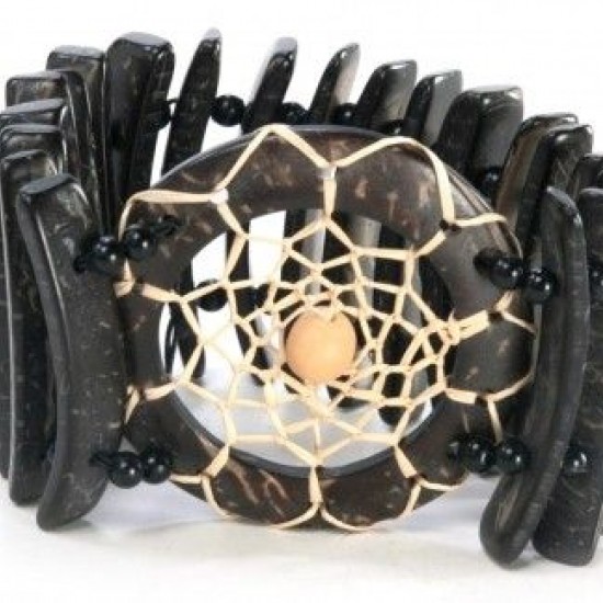 12 Beautiful Coconut Peel Bracelets,  Native Design