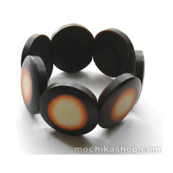 12 Pretty Tagua Seeds Nut Bracelets - Button Design