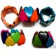 12 Beautiful Tagua Cuff  Bracelets, Assorted Colors