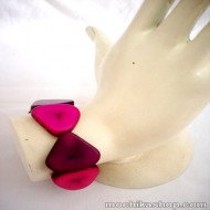 Lot 24 Amazing Heart Tagua Bracelets Assorted Colors