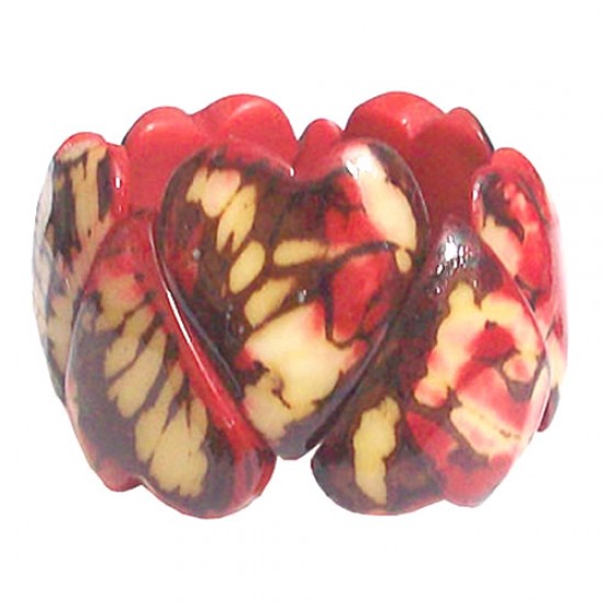 24 Amazing Crust Tagua Cuff Bracelets, Heart Design