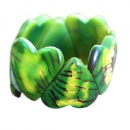 12 Gorgeous Crust Tagua Cuff Bracelets, Heart Design