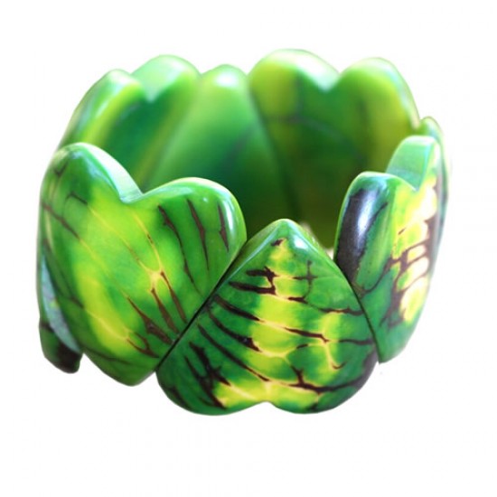06  Beautiful Crust Tagua Cuff Bracelets,Heart Design