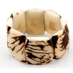 06 Beautiful Crust Tagua Cuff Bracelets, Chunky Design