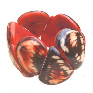 06 Beautful Crust Tagua Cuff Bracelets ,Teardrop Design