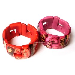 12 Amazing Crust Tagua Cuff Bracelets , L-Shape Design