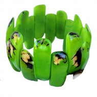 12  Nice Beak of Tagua Cuff Bracelets, Assorted Colors