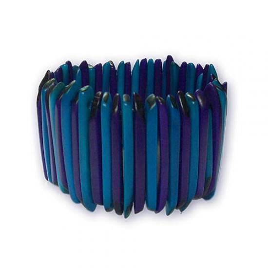 06 Gorgeous Tagua Sticks Bracelets, Bicolor Design