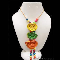 24 Amazing Orange Peel Necklaces Rainbow Rosettes Handmade Design