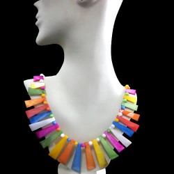 Lot 200 Mother of Pearl Necklaces Handmade Mixed Color Peru