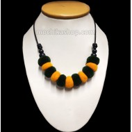 06 Pom Pom Necklaces Handmade Alpaca Wool, Choker Design