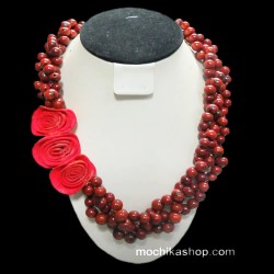 12 Wholesale Necklaces Handmade Acai Seed Beads & Orange Peel