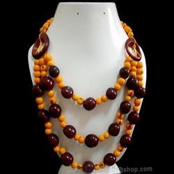 24 Beautiful Handmade Bombona Beads & Acai Seeds Inca design