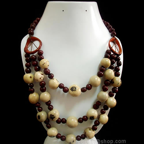 Lot 50 Tribal Necklaces Handmade Bombona Beads and Acai Seeds