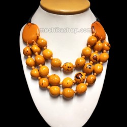 12 Amazing Bombona Seeds Necklaces handmade with Tagua, Colorful Design