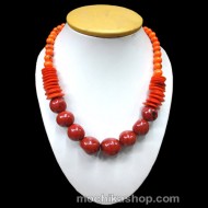 06 Wholesale Bombona Seed Beads Necklaces with Tagua Peaks