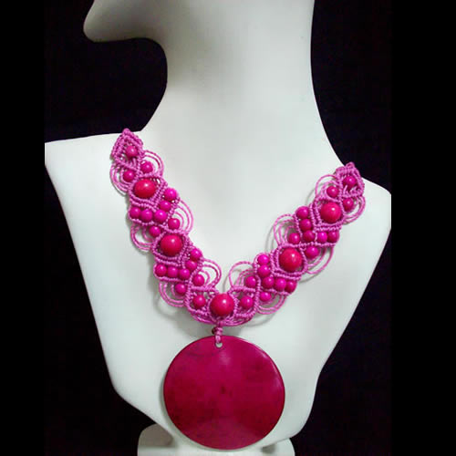 12 Wholesale Necklaces Handmade Coconut Seeds and Achira Beads