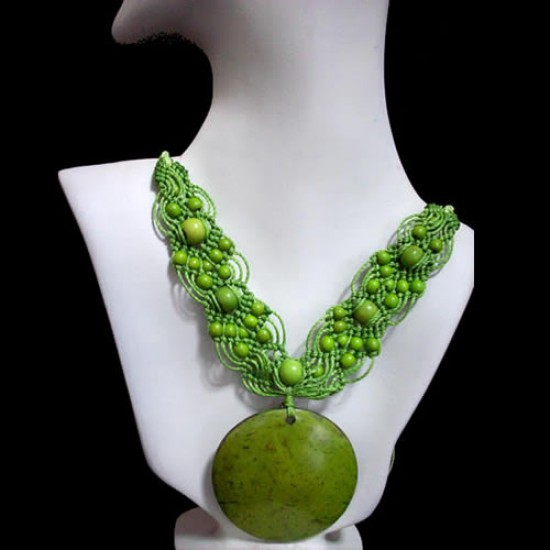 Lot 50 Necklaces Handmade Coconut Seeds & Achira Beads