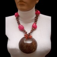 04 Necklaces Handmade Coconut Seeds & Tagua Nut Seed Beads