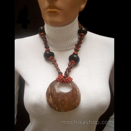 12 Inca Necklaces Handmade Coconut Seeds and Tagua Seed Beads