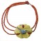 06 Necklaces Handmade Fique Fibre Flower Design