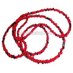 06 Pretty Large Necklaces Handmade of Huayruro Baby Seed Beads