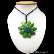 24 Palmito Seeds Choker Necklaces with Tagua Button , Flower Design