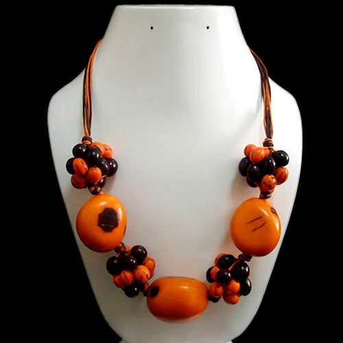 Lot 24 Beautiful Necklaces Handmade Tagua Seed Beads  & Acai Seeds