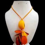 12 Amazing Necklaces Handmade Tagua Seeds & Flat Slices, Tribal Design