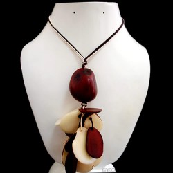 Lot 50 Beautiful Tagua Seed Beads Necklaces & Flat Slices , Boho Design