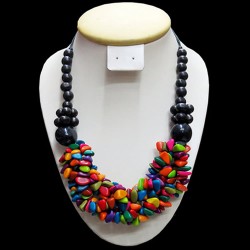 Pretty Necklaces Handmade Tagua Cascajo Gravel - Tribal Design