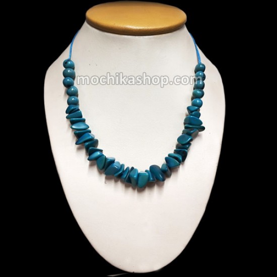 12 Tagua Cascajo Beads Necklaces Handmade, Colorful Choker Design 12 Tagua Cascajo Beads Necklaces Handmade, Colorful Choker Design
