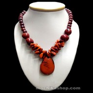 12 Amazing Tagua Gravel Cascajo Necklaces, Tribal Design