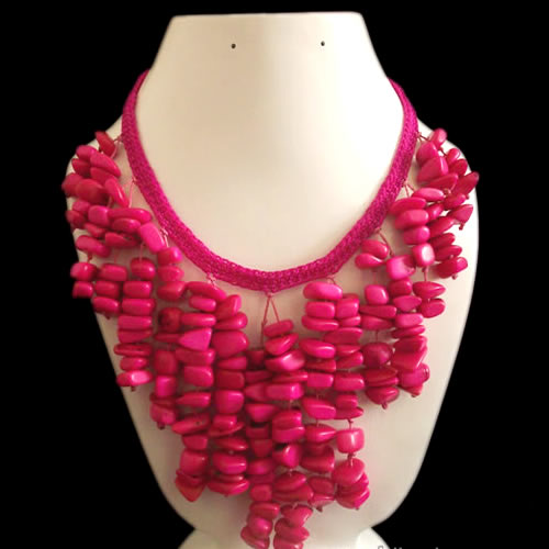 06 Amazing Woven Necklaces Handmade Tagua Cascajo Beads