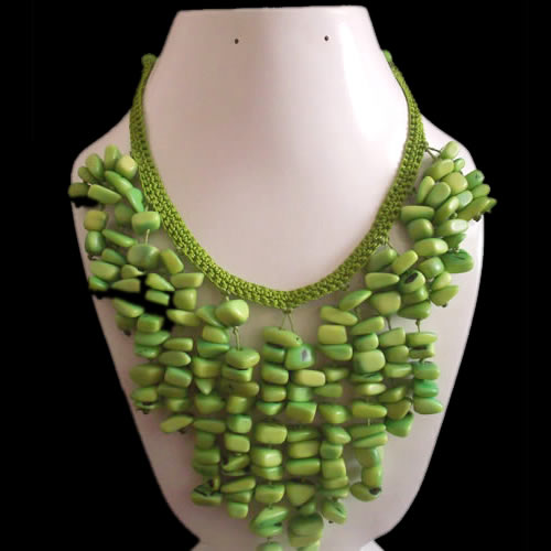 12 Woven Inca Necklaces Handmade Tagua Gravel Cascajo  Beads