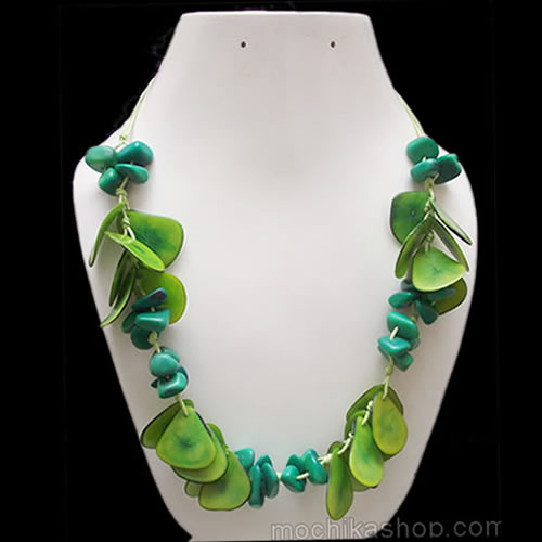 06 Beautiful Necklaces Handmade of Tagua Cascajo Seed Beads