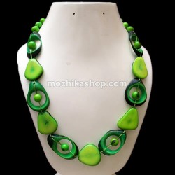 06 Pretty Necklaces Handmade Tagua Heart Flat Seed Beads