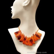 24 NIce Necklaces Handmade Tagua Nut Peak Beads, Colorful Design