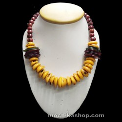 06 Pretty Tagua Peak Necklaces with Acai  Seeds - Boho Design