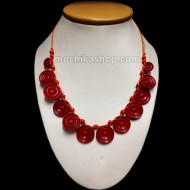 12 Pretty Tagua Button Necklaces, Tribal Choker Design